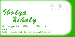 ibolya mihaly business card